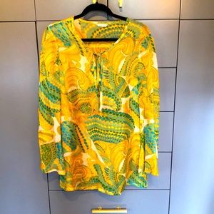 Trina Turk sheer bikini coverup / tunic - see matching bikini in my closet!